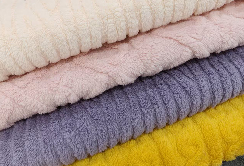 280gsm 185cm Vải nhung mềm ba chiều jacquard hai mặt