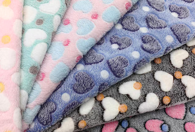 Vải sang trọng in 3D flannel hai mặt 230gsm 160cm