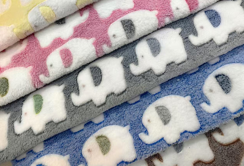 Vải sang trọng in 3D flannel hai mặt 230gsm 160cm Vải sang trọng in 3D flannel hai mặt 230gsm 160cm
