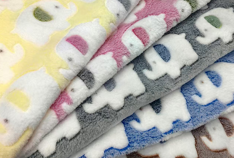 Vải sang trọng in 3D flannel hai mặt 230gsm 160cm Vải sang trọng in 3D flannel hai mặt 230gsm 160cm