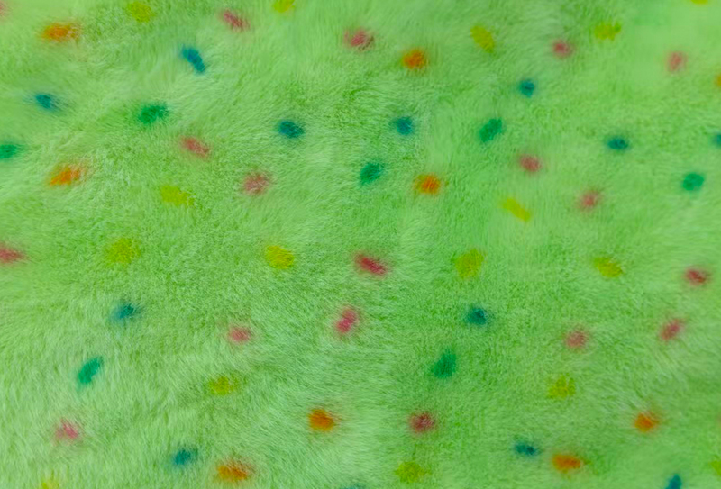 In giả lông chồn bằng polyester nguyên chất có chấm đầy màu sắc In giả lông chồn bằng polyester nguyên chất có chấm đầy màu sắc