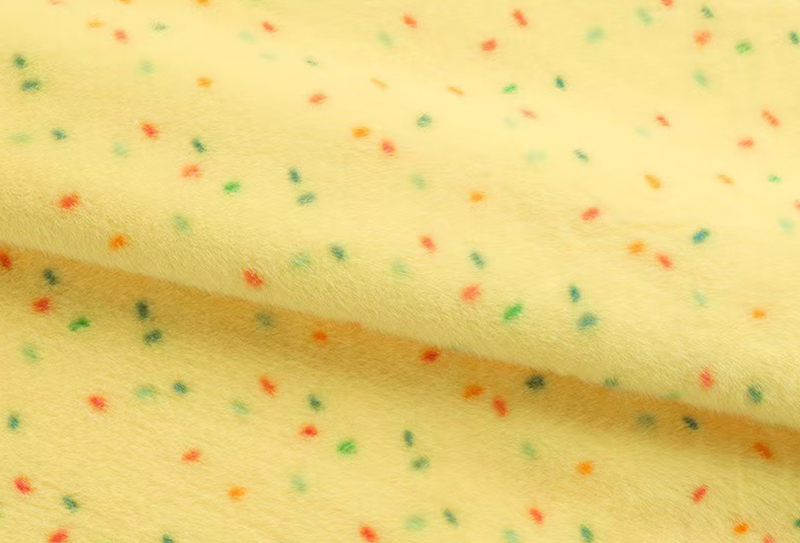 In giả lông chồn bằng polyester nguyên chất có chấm đầy màu sắc In giả lông chồn bằng polyester nguyên chất có chấm đầy màu sắc
